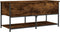 vidaXL - Opbergbankje - 100x42,5x47 - cm - bewerkt - hout - gerookt - eikenkleurig