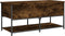 vidaXL - Opbergbankje - 100x42,5x47 - cm - bewerkt - hout - gerookt - eikenkleurig