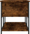 vidaXL - Opbergbankje - 100x42,5x47 - cm - bewerkt - hout - gerookt - eikenkleurig