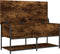 vidaXL - Opbergbankje - 100x42,5x47 - cm - bewerkt - hout - gerookt - eikenkleurig