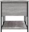 vidaXL - Opbergbankje - 100x42,5x47 - cm - bewerkt - hout - grijs - sonoma - eiken