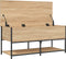 vidaXL - Opbergbankje - 100x42,5x47 - cm - bewerkt - hout - sonoma - eikenkleurig