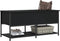 vidaXL - Opbergbankje - 100x42,5x47 - cm - bewerkt - hout - zwart
