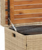vidaXL - Opbergbankje - 100x50x52 - cm - poly - rattan - acaciahout - gemengd - beige