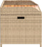vidaXL - Opbergbankje - 100x50x52 - cm - poly - rattan - acaciahout - gemengd - beige
