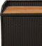 vidaXL - Opbergbankje - 100x50x52 - cm - poly - rattan - en - acaciahout - zwart
