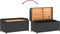 vidaXL - Opbergbankje - 100x50x52 - cm - poly - rattan - en - acaciahout - zwart
