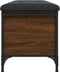 vidaXL - Opbergbankje - 102x42x45 - cm - bewerkt - hout - bruin - eikenkleur