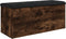 vidaXL - Opbergbankje - 102x42x45 - cm - bewerkt - hout - gerookt - eikenkleurig