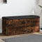 vidaXL - Opbergbankje - 102x42x45 - cm - bewerkt - hout - gerookt - eikenkleurig