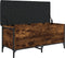 vidaXL - Opbergbankje - 102x42x45 - cm - bewerkt - hout - gerookt - eikenkleurig