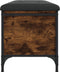 vidaXL - Opbergbankje - 102x42x45 - cm - bewerkt - hout - gerookt - eikenkleurig