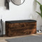 vidaXL - Opbergbankje - 102x42x45 - cm - bewerkt - hout - gerookt - eikenkleurig