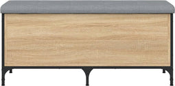 vidaXL - Opbergbankje - 102x42x45 - cm - bewerkt - hout - sonoma - eikenkleurig