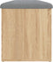 vidaXL - Opbergbankje - 102x42x45 - cm - bewerkt - hout - sonoma - eikenkleurig