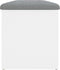 vidaXL - Opbergbankje - 102x42x45 - cm - bewerkt - hout - wit