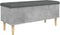 vidaXL - Opbergbankje - 102x42x46 - cm - bewerkt - hout - betongrijs