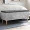 vidaXL - Opbergbankje - 102x42x46 - cm - bewerkt - hout - betongrijs