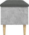 vidaXL - Opbergbankje - 102x42x46 - cm - bewerkt - hout - betongrijs