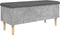 vidaXL - Opbergbankje - 102x42x46 - cm - bewerkt - hout - betongrijs