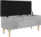 vidaXL - Opbergbankje - 102x42x46 - cm - bewerkt - hout - betongrijs