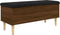 vidaXL - Opbergbankje - 102x42x46 - cm - bewerkt - hout - bruin - eikenkleur