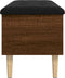 vidaXL - Opbergbankje - 102x42x46 - cm - bewerkt - hout - bruin - eikenkleur