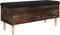 vidaXL - Opbergbankje - 102x42x46 - cm - bewerkt - hout - gerookt - eikenkleurig