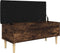 vidaXL - Opbergbankje - 102x42x46 - cm - bewerkt - hout - gerookt - eikenkleurig