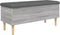 vidaXL - Opbergbankje - 102x42x46 - cm - bewerkt - hout - grijs - sonoma - eikenkleur