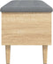 vidaXL - Opbergbankje - 102x42x46 - cm - bewerkt - hout - sonoma - eikenkleurig