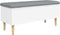 vidaXL - Opbergbankje - 102x42x46 - cm - bewerkt - hout - wit