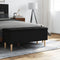 vidaXL - Opbergbankje - 102x42x46 - cm - bewerkt - hout - zwart