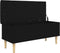 vidaXL - Opbergbankje - 102x42x46 - cm - bewerkt - hout - zwart