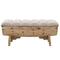 vidaXL - Opbergbankje - 103x51x44 - cm - massief - hout - en - stof