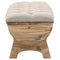 vidaXL - Opbergbankje - 103x51x44 - cm - massief - hout - en - stof