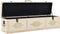 vidaXL - Opbergbankje - 110 - cm - massief - vurenhout - en - stof - crèmekleurig