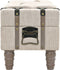 vidaXL - Opbergbankje - 111x34x37 - cm - massief - hout - en - staal
