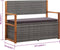 vidaXL - Opbergbankje - 115 - cm - poly - rattan - en - massief - acaciahout - grijs