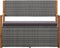 vidaXL - Opbergbankje - 115 - cm - poly - rattan - en - massief - acaciahout - grijs