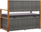 vidaXL - Opbergbankje - 115 - cm - poly - rattan - en - massief - acaciahout - grijs
