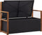 vidaXL - Opbergbankje - 115 - cm - poly - rattan - en - massief - acaciahout - zwart