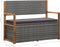 vidaXL - Opbergbankje - 115 - cm - poly - rattan - en - massief - acaciahout - grijs