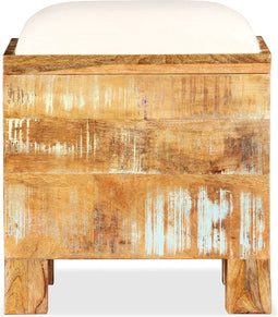 vidaXL - Opbergbankje - 40x40x45 - cm - massief - gerecycled - hout