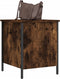 vidaXL - Opbergbankje - 40x42,5x50 - cm - bewerkt - hout - gerookt - eikenkleurig