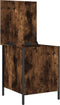 vidaXL - Opbergbankje - 40x42,5x50 - cm - bewerkt - hout - gerookt - eikenkleurig