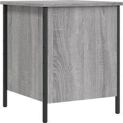 vidaXL - Opbergbankje - 40x42,5x50 - cm - bewerkt - hout - grijs - sonoma - eikenkleur