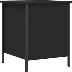 vidaXL - Opbergbankje - 40x42,5x50 - cm - bewerkt - hout - zwart