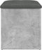 vidaXL - Opbergbankje - 42x42x45 - cm - bewerkt - hout - betongrijs