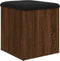 vidaXL - Opbergbankje - 42x42x45 - cm - bewerkt - hout - bruin - eikenkleur